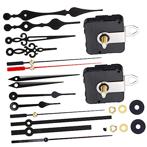 DECOMELODY DIY Uhrwerk Set mit Präzisen Quarz Uhrwerken und Metall Zeigern Geräuschloses Ersatz Uhrwerk für Wanduhr Selbstmontage Kompatibel für Einfache Reparatur und Individuelle von DECOMELODY