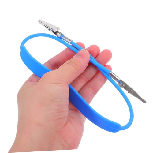 DECOMELODY Doppelklemmen Schalhalter aus Metall mit Flachen Alligator Clips Kliniktauglicher Halter für Zwei Schals Langlebige Serviettenketten Klammer in Dunkelblau von DECOMELODY