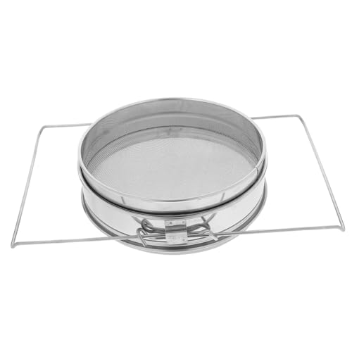 DECOMELODY Doppelsieb Honigfilter aus Edelstahl Doppellagiges Filtersieb für Honig Effiziente Honigfiltration Vielseitig für Saucen und Sirup Langlebig und Leicht zu Reinigen von DECOMELODY
