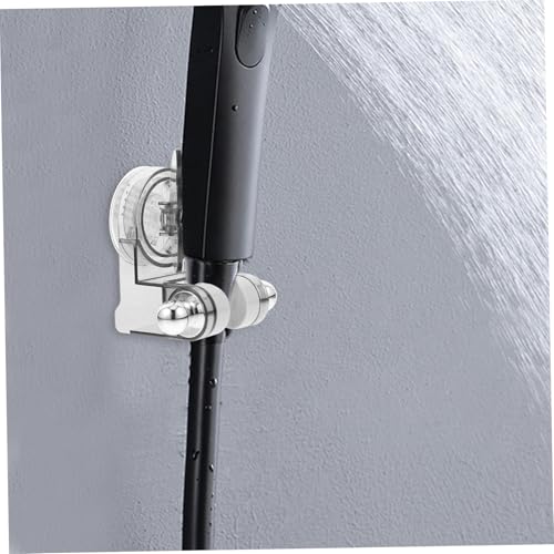 DECOMELODY Duschkopfhalterung Saugnapf Wandmontage Kunststoff Sprühkopfhalter Badezimmer Zubehör Transparent Kleine Handbrause Halterung Ohne Bohren Passend Für Bidet Sprühgerät von DECOMELODY