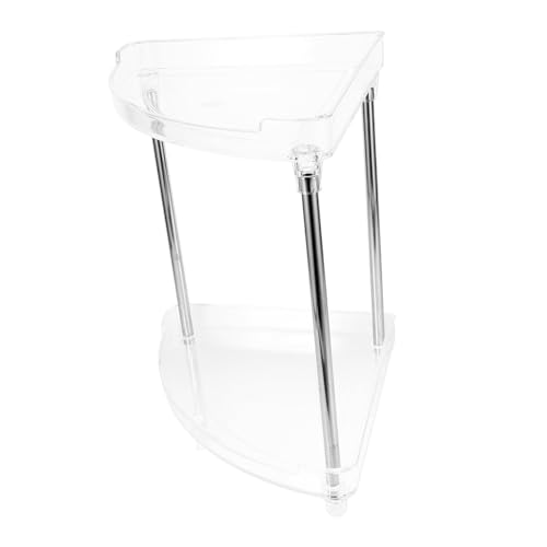 DECOMELODY Eckablage Badezimmer Mehrschichtiges Kosmetik Regal Stabile Aufbewahrung für Küche und Bad Gewürz Makeup Organizer Transparent Robust von DECOMELODY