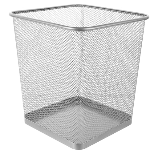 DECOMELODY Eckiger Großer Büro mülleimer aus Kratzfestem Eisen mesh mit Stabilem Metallrahmen Atmungsaktiv und Robust als Papierkorb und Küchenabfalleimer für Zuhause und Büro DECOMELODY Eckiger Großer Büro mülleimer aus Kratzfestem Eisen mesh mit Stabilem Metallrahmen Atmungsaktiv und Robust als Papierkorb und Küchenabfalleimer für Zuhause und Büro von DECOMELODY