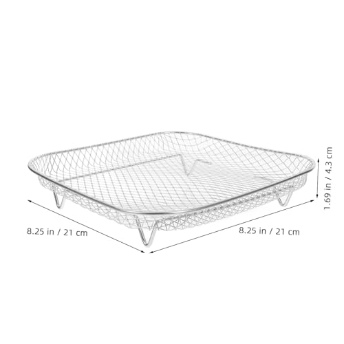 DECOMELODY Edelstahl Airfryer Grillrost Quadratisch Hitzebeständiges Backofen Vielseitiges Heißluftfritteusen Zubehör zum Dehydrieren von Gemüse und Fleisch Einfach zu Reinigen Langlebig DECOMELODY Edelstahl Airfryer Grillrost Quadratisch Hitzebeständiges Backofen Vielseitiges Heißluftfritteusen Zubehör zum Dehydrieren von Gemüse und Fleisch Einfach zu Reinigen Langlebig von DECOMELODY