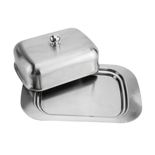 DECOMELODY Edelstahl Butterdose mit Deckel Luftdicht Frischhaltend Butterbehälter Haushalt Butterhalter für Butter Käse Dessert Aufbewahrung Küchenaccessoire DECOMELODY Edelstahl Butterdose mit Deckel Luftdicht Frischhaltend Butterbehälter Haushalt Butterhalter für Butter Käse Dessert Aufbewahrung Küchenaccessoire von DECOMELODY
