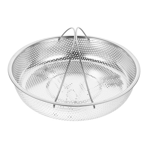 DECOMELODY Edelstahl Dampfgarer Einsatz Rund Dampfsieb Topf Gemüseeinsatz Langlebig Rostfrei Gleichmäßige Hitzeverteilung Geeignet für Eier Kartoffeln Fisch Meeresfrüchte von DECOMELODY