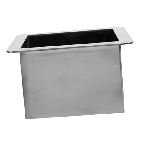 DECOMELODY Edelstahl Einbau mülleimerschacht Abfallschacht Einbaurahmen für Küchentheke Rostfrei Korrosionsbeständig Kratzfest Praktisch für Haushalt und Gewerbe von DECOMELODY