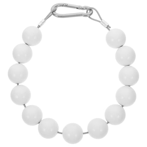 DECOMELODY Edelstahl Flaggenhalter Perlenkette mit Verstellbarem Seilring Einfache Befestigung Wetterbeständig für Innen und Außen Geeignet für Verschiedene Fahnenmasten Dekorative von DECOMELODY