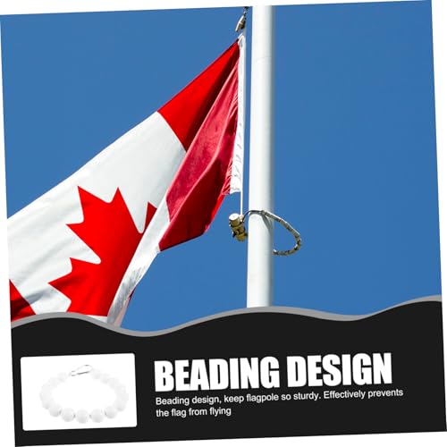 DECOMELODY Edelstahl Flagpole Retainer Ring mit Glatten Perlen Langlebiger Fahnenmast fixierring für Verheddern Beschädigungsschutz Geeignet für Outdoor fahnenstangen Einfach zu Montieren von DECOMELODY