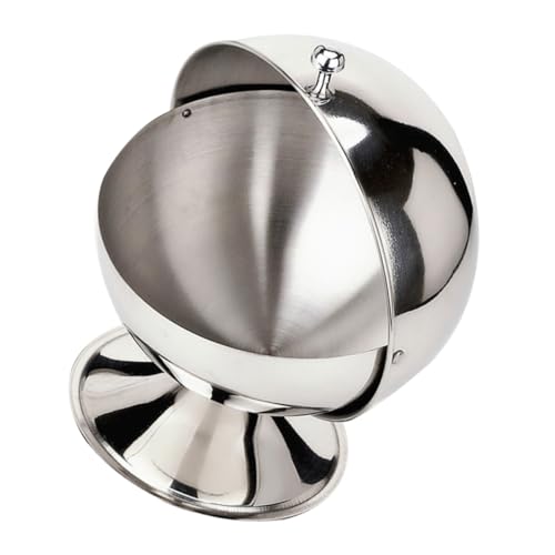 DECOMELODY Edelstahl Gewürzbehälter Kugelform Lebensmittelaufbewahrung Zuckerdose Multifunktional für Küche und Buffet Bpa frei Langlebig von DECOMELODY