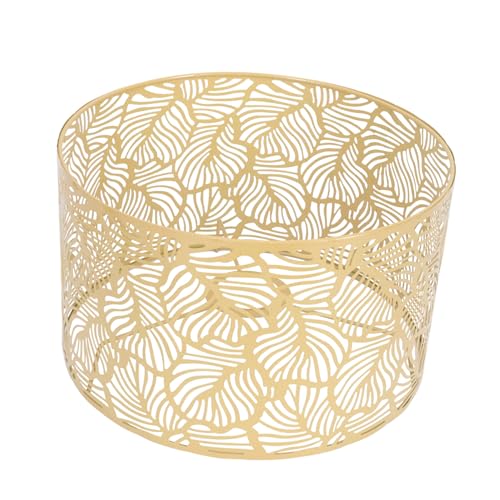DECOMELODY Edelstahl Lampenschirm Metall Lampenabdeckung Hohle Blattform Vintage Tischlampe Lampenschirm für Wohnzimmer Haus Dekoration Langlebig Installieren von DECOMELODY