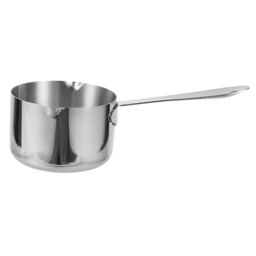 DECOMELODY Edelstahl Milchtopf mit Ausgießer Kompakte Antihaft Pfanne Multifunktionales Küchen Gadget für Induktion und Gasherde Bequemer Griff für Vielseitiges Kochen und Braten von DECOMELODY