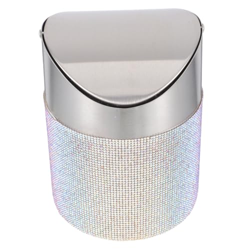 DECOMELODY Edelstahl Mini Mülleimer mit Schwingdeckel Platzsparend Buntes Design Langlebig Geeignet für Küche Büro Schlafzimmer Praktischer Desktop Abfalleimer mit Deckel für Zuhause DECOMELODY Edelstahl Mini Mülleimer mit Schwingdeckel Platzsparend Buntes Design Langlebig Geeignet für Küche Büro Schlafzimmer Praktischer Desktop Abfalleimer mit Deckel für Zuhause von DECOMELODY
