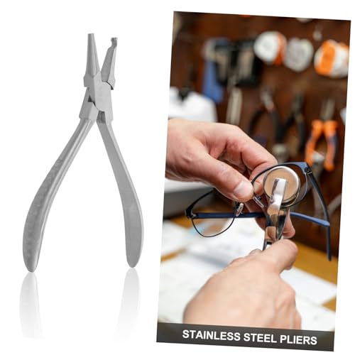 DECOMELODY Edelstahl Nasenpad Zange Brillen Reparaturwerkzeug mit Anti rutsch Griff Robuste Brillen Einstellzange für Präzise Nasenpads Anpassung Vielseitig für Schraubbrillen Geeignet von DECOMELODY
