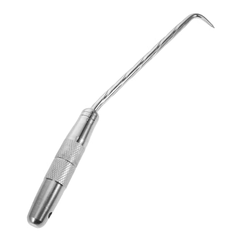 DECOMELODY Edelstahl Shape Haken mit Griff Multifunktionaler Schachtdeckelheber und Türheber Robustes Eisen Ergonomisch für Vorhänge Schwere Lasten und Baustahl Lang von DECOMELODY