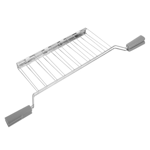 DECOMELODY Edelstahl Toaster Warming Rack mit Verbrennungs Design Platzsparend Hitzebeständig Sandwich Halter für Frühstücksmaschine Leicht zu Reinigen Langlebiges Brotröstzubehör von DECOMELODY