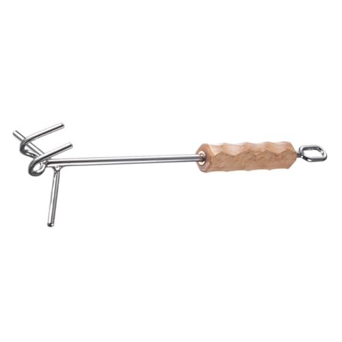 DECOMELODY Edelstahl Topfdeckelheber mit Doppeltem Haken Hitzebeständiger Camping Topf Lifter Rutschfester Holzgriff Leichter Sicherer Metalldeckelheber für Outdoor und Dutch Oven DECOMELODY Edelstahl Topfdeckelheber mit Doppeltem Haken Hitzebeständiger Camping Topf Lifter Rutschfester Holzgriff Leichter Sicherer Metalldeckelheber für Outdoor und Dutch Oven von DECOMELODY