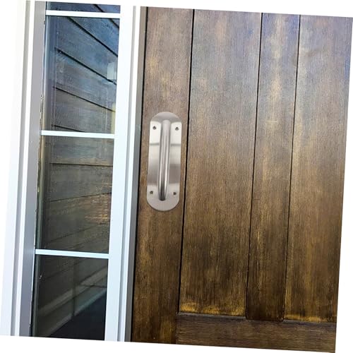 DECOMELODY Edelstahl Türgriff mit Ovaler Rosette Rostfrei Langlebig und Modern Geeignet für Brandschutztüren Fluchttüren und Glastüren Einfache Montage durch Vorgebohrte Innen und Außen von DECOMELODY