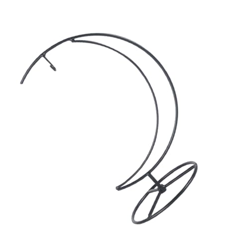 DECOMELODY Eisen Deko display Ständer Halbrund Mond Pflanzenhalter Hängend für Glasornamente Terrarien Party Büro Wohnzimmer Dekoration Robust Langlebig von DECOMELODY