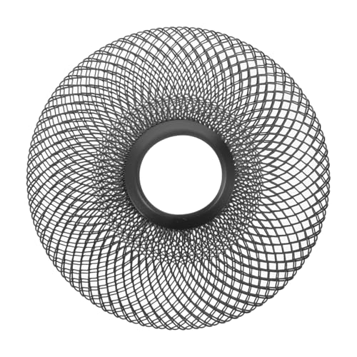 DECOMELODY Eisen Lampenschirm Lampenabdeckung Hohlgeflecht Deckenleuchte Retro Stil Hängelampe für Wohnzimmer Bar Restaurant Schwarz von DECOMELODY