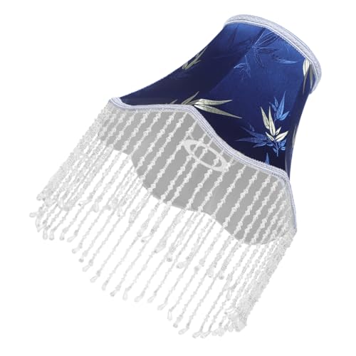 DECOMELODY Eleganter Europäischer Lampenschirm mit Fransen Stoffschirm für Tischlampen Einfach zu Montieren Dekorativ für Schlafzimmer und Wohnräume Stilvoller Vintage Design Akzent von DECOMELODY