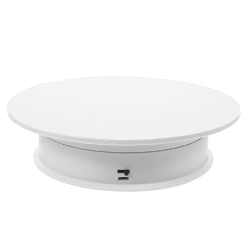 DECOMELODY Elektrischer Drehbarer Display Ständer aus Abs Verstellbare Geschwindigkeiten Rutschfest Vielseitig für Schmuck Uhren Kosmetik Modelle und Digitalkameras Stabile von DECOMELODY