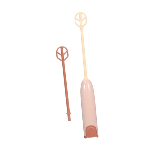 DECOMELODY Elektrischer Handmixer mit Verlängerten Rührstäben Tragbarer Milchpulver Mixer für Junge Mädchen Kabelloser Handheld Drink Mixer in Stilvollem Milchkaffee Farbton von DECOMELODY