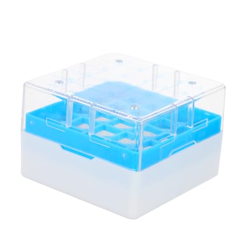 DECOMELODY Fächer PC Kryoröhrchen Aufbewahrungsbox Transparent Gefrierlagerbox für Laborgefäße mit Belüftung und Entnehmbaren Deckel Kompatibel mit Mikrozentrifugenröhrchen von DECOMELODY