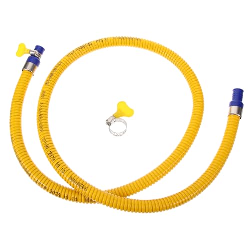DECOMELODY Flexibler Gasanschlussschlauch für Herd und Trockner Dickwandiger Sicherheits Gasschlauch für Flüssiggas und Stadtgas Hitzebeständig Langlebig Einfache Installation Geeignet für von DECOMELODY