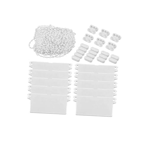 DECOMELODY Gardinenzubehör Set Bodenplatte Perlenverbinder Perlenkette Langlebige Jalousie Ersatzteile für Rollos und Vorhangschienensysteme von DECOMELODY