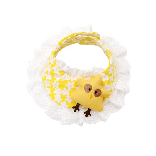 DECOMELODY Gelbes Hundehalsband Sabberlätzchen mit Süßem Spitzenmuster Verstellbares Halsband für Kleine Hunde und Welpen Modisches Halsband Zubehör für Saubere und Attraktive Haustiere DECOMELODY Gelbes Hundehalsband Sabberlätzchen mit Süßem Spitzenmuster Verstellbares Halsband für Kleine Hunde und Welpen Modisches Halsband Zubehör für Saubere und Attraktive Haustiere von DECOMELODY