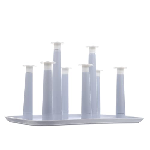 DECOMELODY Gläserhalter Abtropfgestell mit Umgedrehtem Design Stabiles Küchen gläser trockengestell aus Kunststoff rutschfest Geeignet für Haushalt Bar und Restaurant Stilvoll und Praktisch von DECOMELODY