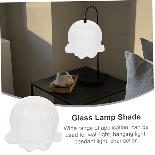 DECOMELODY Glas Lampenschirm Deckenleuchte Ersatz Lampenschirm für Tischlampe und Stehlampe Einfach zu Montieren für Wohnzimmer Schlafzimmer Bar von DECOMELODY