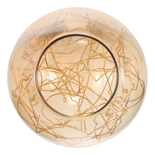 DECOMELODY Glas Lampenschirm Kugelglas Lampenabdeckung Dekorativer Lampenschirm Kronleuchter Ersatzlampenschirm aus Robustem Glas für Wohnzimmer Schlafzimmer Esszimmer von DECOMELODY