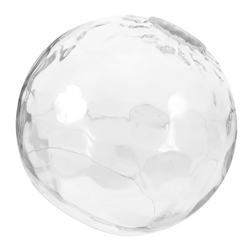 DECOMELODY Glas Lampenschirm für Pendelleuchte Transparent Doppellochiger Steindekor Obere Öffnung Untere Öffnung Langlebig und Vielseitig für Esszimmer und Wohnzimmer von DECOMELODY