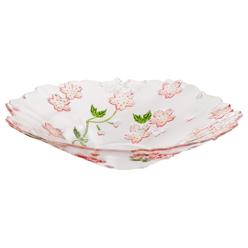 DECOMELODY Glas Serviertablett Kirschblütenmotiv Dekorative Glasschale Snackplatte für Obst Süßigkeiten Snacks Leichtes Langlebiges Serviergeschirr für Geburtstage Hochzeiten Familienfeiern DECOMELODY Glas Serviertablett Kirschblütenmotiv Dekorative Glasschale Snackplatte für Obst Süßigkeiten Snacks Leichtes Langlebiges Serviergeschirr für Geburtstage Hochzeiten Familienfeiern von DECOMELODY