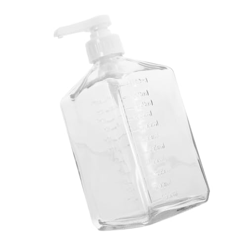 DECOMELODY Glasflasche Sirupspender mit Pumpe Kompakter Kaffee Sirup Dispenser aus Stabilem Glas Tropffreier Honigspender für Kaffee Bar und Küche Transparent und Platzsparend Vielseitig von DECOMELODY