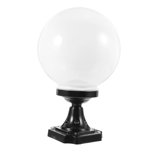 DECOMELODY Glaskugel Lampenschirm Ersatz für Außenleuchten Kugelförmiger Pollerlichtschutz Wetterfester Acryl Lampenabdeckung für Garten Terrasse von DECOMELODY