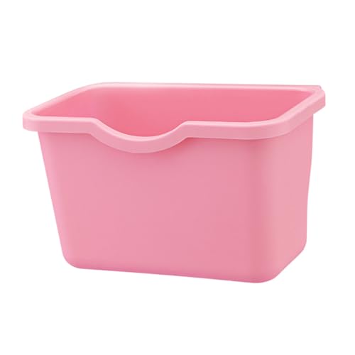 DECOMELODY Hängender Kunststoff Müllkorb für Küche Multifunktionaler Abfalleimer mit Glatter Oberfläche Platzsparend für Schranktür Rosa Robust und Langlebig für Recycling und Aufbewahrung von DECOMELODY
