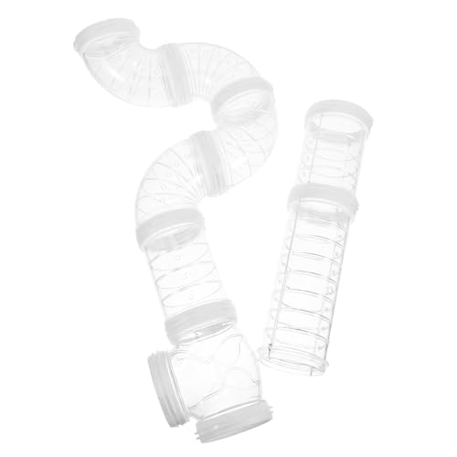 DECOMELODY Hamster Tunnel DIY Set Transparent Externer Rohrspielplatz für Mäuse Ratten Kleine Haustiere Flexibel Kombinierbar Leicht zu Reinigen von DECOMELODY