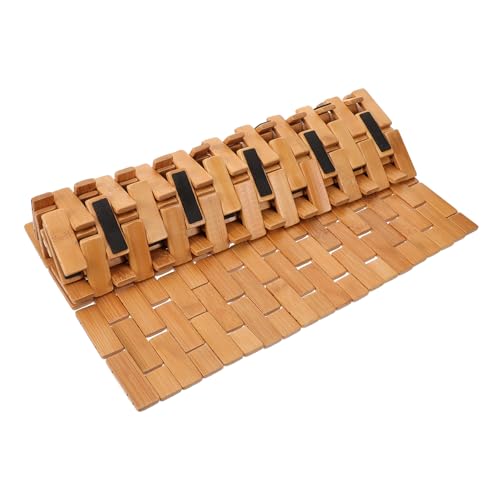 DECOMELODY Handgefertigte rutschfeste Badematte Wasserabweisend Natürliches Holzmaterial Vielseitig Einsetzbar für Badezimmer Wc Schlafzimmer und Wohnräume von DECOMELODY