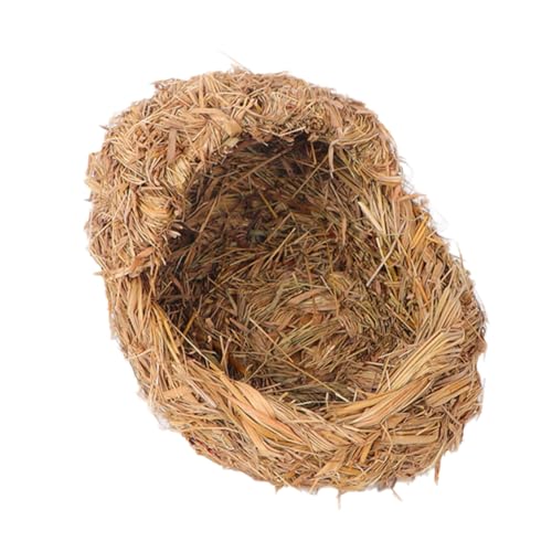 DECOMELODY Handgewebtes Gras Nest Haustierbett für Kaninchen Meerschweinchen und Hamster Strapazierfähig Natürliches Material Dickes Design Gemütliches Nest für Kleine Haustiere in Hellem DECOMELODY Handgewebtes Gras Nest Haustierbett für Kaninchen Meerschweinchen und Hamster Strapazierfähig Natürliches Material Dickes Design Gemütliches Nest für Kleine Haustiere in Hellem von DECOMELODY