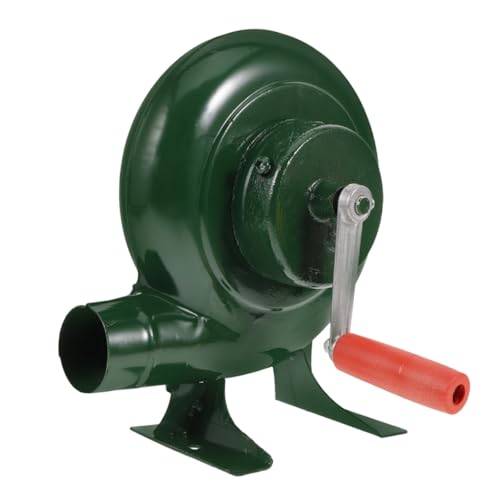 DECOMELODY Handkurbel Feuergebläse aus Verschleißfestem Eisen Tragbarer Grillventilator für Camping Outdoor Bbq und Picknick Leichtes Langlebiges Manuelles Gebläse für Holzkohlefeuer von DECOMELODY