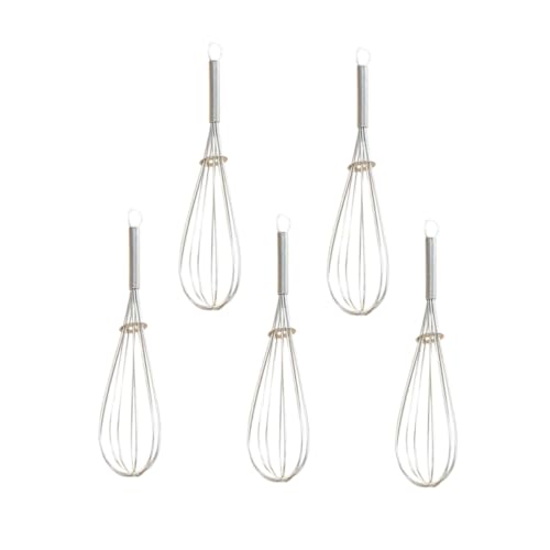 DECOMELODY Handlicher Handquirl Balloon Wire Whisk zum Schlagen von Eiern und Sahne Ergonomischer Manueller Küchenquirl für Schnelles Rühren Aufschäumen und Mischen von Soßen für Haushalt von DECOMELODY