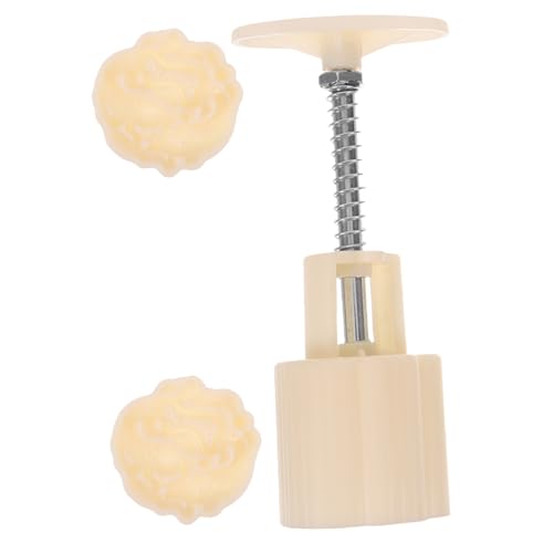 DECOMELODY Handpress Mondkuchenform Kunststoff Backform mit Dekorativem Muster Form Prägeplatten Wiederverwendbar Leicht zu Reinigen für DIY Mondkuchen und Gebäck von DECOMELODY