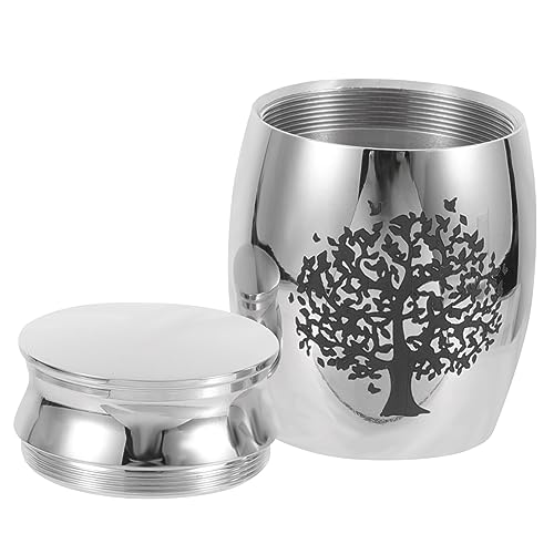 DECOMELODY Haustierurne Aus Edelstahl Metall Für Asche Hundeurne Katzenurnen Kleine Urne Für Haustierbeerdigung Gedenkurne Einäscherung Andenken Robust Stabil Bruchfest von DECOMELODY