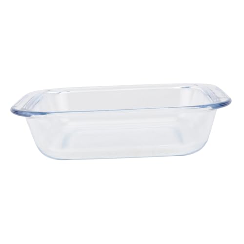 DECOMELODY Hitzebeständiges Glas Backblech Ofenfeste Mikrowellengeeignete Auflaufform für Backofen und Herd Robustes Glas für Vielseitige Lebensmittelzubereitung und Servieren von DECOMELODY