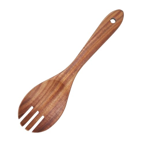 DECOMELODY Holz Salatgabel Ergonomisch Geformt Küchenutensil Robust Langlebig Für Salatservieren Und Rühren Küchenhelfer Mit Glatter Oberfläche Leicht Zu Reinigen von DECOMELODY