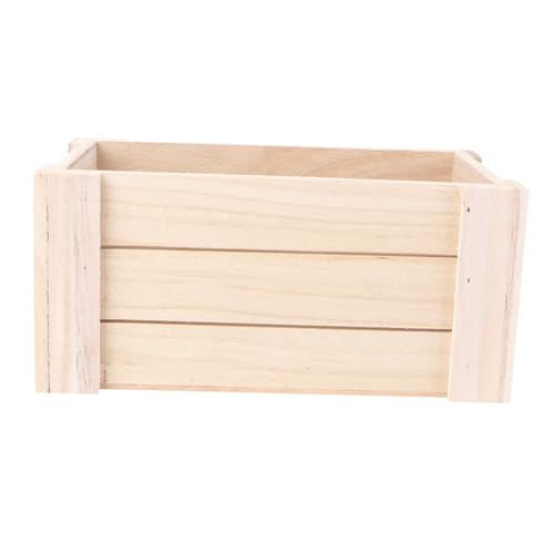 DECOMELODY Holz aufbewahrungskorb Mittelgroß Natürlicher Schreibtisch Organizer mit Griffen Multifunktionale Dekoration für Büro und Zuhause Robustes Design mit Eckenschutz Praktische von DECOMELODY