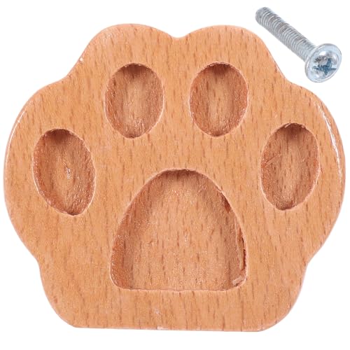 DECOMELODY Holzgriff Bärpfote Möbelknopf aus Massivem Buchenholz Stabiler Schrankknauf für Kinderzimmer Dekorativer Küchenschrankgriff Langlebiger Möbelknopf für Kommode und Kleiderschrank von DECOMELODY