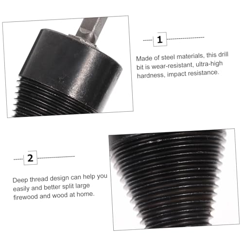 DECOMELODY Holzspalter Bohrer Brennholzspiralbohrer aus Metall Verschleißfest Hohe Härte Widerstandsfähig gegen Bruch Geeignet für Eiche Hickory Walnuss Müheloses Spalten von Anmachholz und DECOMELODY Holzspalter Bohrer Brennholzspiralbohrer aus Metall Verschleißfest Hohe Härte Widerstandsfähig gegen Bruch Geeignet für Eiche Hickory Walnuss Müheloses Spalten von Anmachholz und von DECOMELODY